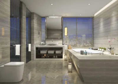 Modern high rise bathroom